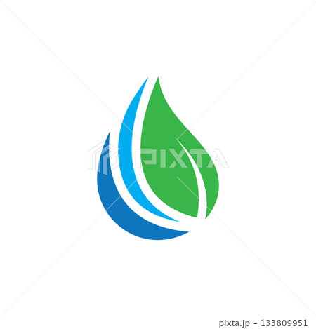 Waterdroplet and leaf 133809951