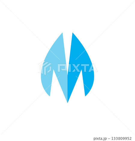 Light and dark blue flame logo Light and dark blue flame logo 133809952