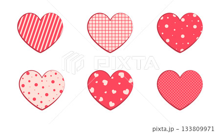 set of hearts with decor set of hearts with decor 133809971