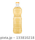 liter bottle of vegetable oil isolated 133810218