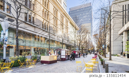 東京駅・丸の内仲通り ショッピングストリートの風景【東京都・千代田区】 東京駅・丸の内仲通り ショッピングストリートの風景【東京都・千代田区】 133811454