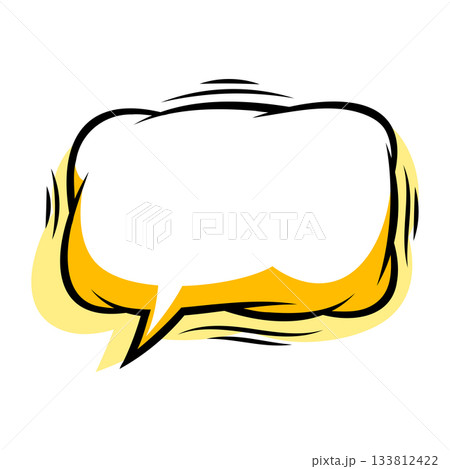 Cartoon speech bubble. Pop art illustration in comic style. 133812422