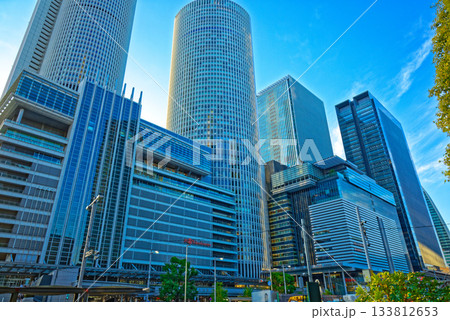 JR名古屋駅 名古屋高島屋 高層ビル群 JR名古屋駅 名古屋高島屋 高層ビル群 133812653