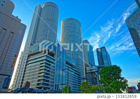 JR名古屋駅 名古屋高島屋 高層ビル群 JR名古屋駅 名古屋高島屋 高層ビル群 133812659