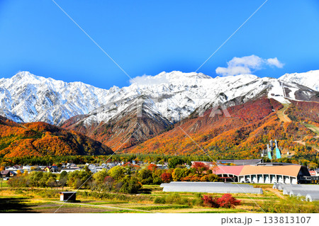 五竜岳～白馬八方尾根スキー場を望む(長野県白馬村)【2025.11】 133813107