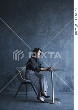 パソコンを使う女性 パソコンを使う女性 133814122