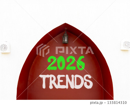 2026 Trends new year symbol. Concept words 2026 Trends on beautiful white and red wall. Beautiful white and red wall background. Business and 2026 Trends new year concept. Copy space. 2026 Trends new year symbol. Concept words 2026 Trends on beautiful white and red wall. Beautiful white and red wall background. Business and 2026 Trends new year concept. Copy space. 133814310