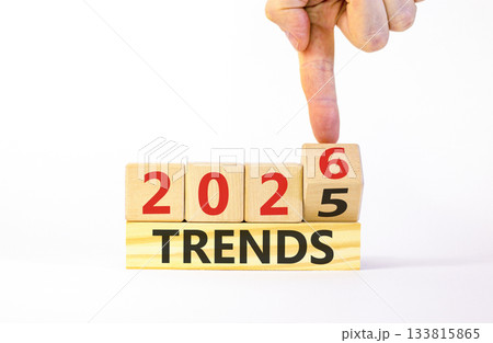 2026 Trends new year symbol. Concept words 2026 Trends on beautiful wooden blocks. Beautiful white paper background. Businessman's hand. Business and 2026 Trends new year concept. Copy space. 2026 Trends new year symbol. Concept words 2026 Trends on beautiful wooden blocks. Beautiful white paper background. Businessman's hand. Business and 2026 Trends new year concept. Copy space. 133815865
