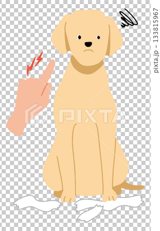 因調皮搗蛋而被責罵-手繪拉布拉多犬插圖,無主線 因調皮搗蛋而被責罵-手繪拉布拉多犬插圖,無主線 133815967