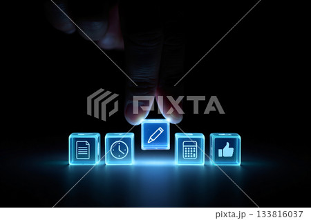 composite image of hand holding smartphone 133816037