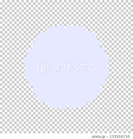 和柄フレーム枠　シンプル雪輪　紫色　ベクターpng透明　背景白 133816150