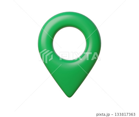 Green 3d Red Map Pin and Location pin. Geolocation Marker for Navigation Apps, Maps, GPS. 3d rendering Green 3d Red Map Pin and Location pin. Geolocation Marker for Navigation Apps, Maps, GPS. 3d rendering 133817363