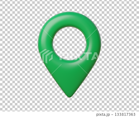Green 3d Red Map Pin and Location pin. Geolocation Marker for Navigation Apps, Maps, GPS. 3d rendering Green 3d Red Map Pin and Location pin. Geolocation Marker for Navigation Apps, Maps, GPS. 3d rendering 133817363
