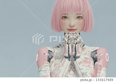 絵美シリーズ：胸の前で手を組む 133817489