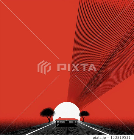 Table tennis poster. Ping pong wallpaper. Silhouette of a Ping pong player on abstract background Table tennis poster. Ping pong wallpaper. Silhouette of a Ping pong player on abstract background 133819531