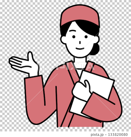 一位日本餐廳的女服務生正在指路 133820080