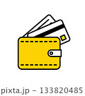 財布からカードを出しているアイコンイラスト 133820485