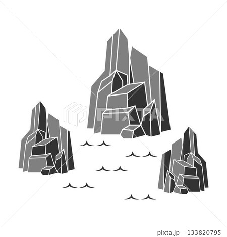 Iceberg logo icon design Iceberg logo icon design 133820795