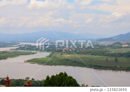 View of landscape Mekong river is beautiful nature river at thailand View of landscape Mekong river is beautiful nature river at thailand 133821650