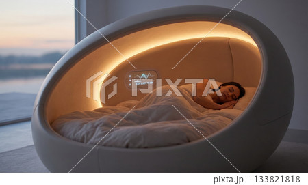 Futuristic Sleep Pod 133821818
