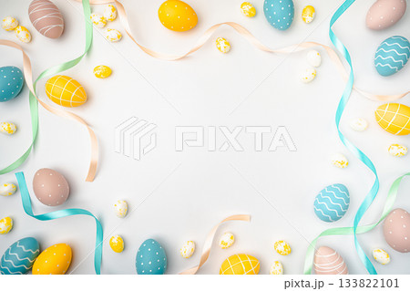Happy Easter concept with easter eggs 133822101