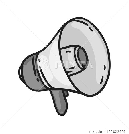 Megaphone isolated on transparent background. Loudspeaker for attention, news, notifications, alerts. Flat vector illustration Megaphone isolated on transparent background. Loudspeaker for attention, news, notifications, alerts. Flat vector illustration 133822661