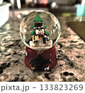 Snowman in a snow globe 133823269