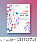 Annual report brochure flyer design template vector, Leaflet presentation, book cover, layout in A4 size. 133823719
