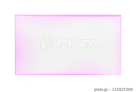 Transparent glossy glass panel with bright pink neon glow border on clear background futuristic modern luminous frame Transparent glossy glass panel with bright pink neon glow border on clear background futuristic modern luminous frame 133825309
