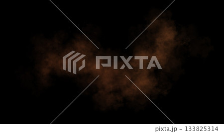 Dust and sand cloud fragment with wind erosion and transparent background, realistic brown haze texture as part of a desert sandstorm atmosphere scene Dust and sand cloud fragment with wind erosion and transparent background, realistic brown haze texture as part of a desert sandstorm atmosphere scene 133825314