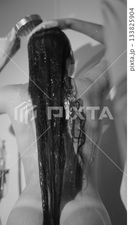A Woman in the Shower An Elegant and Stunning Black and White Portrait Captured A Woman in the Shower An Elegant and Stunning Black and White Portrait Captured 133825904