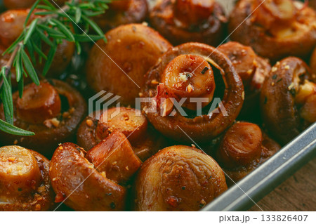 fried mushrooms, with spices, in soy sauce, vegetarian food, homemade, no people, fried mushrooms, with spices, in soy sauce, vegetarian food, homemade, no people, 133826407