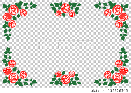 バラ イラスト カード ベクター フレーム テンプレート 133826546