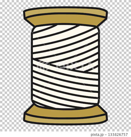 縫紉和針線活用木製梭芯和米白色線軸的插圖 縫紉和針線活用木製梭芯和米白色線軸的插圖 133826757