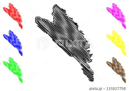 Zlarin island (Republic of Croatia, Adriatic Sea) map vector illustration, scribble sketch Zlarin map Zlarin island (Republic of Croatia, Adriatic Sea) map vector illustration, scribble sketch Zlarin map 133827708