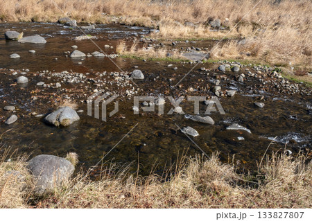 栃木県 塩原 箒川の流れ 133827807