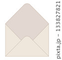 envelope, color illustration of open envelope, isolated on white 133827821
