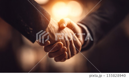 握手する2人のビジネスマン 133828940