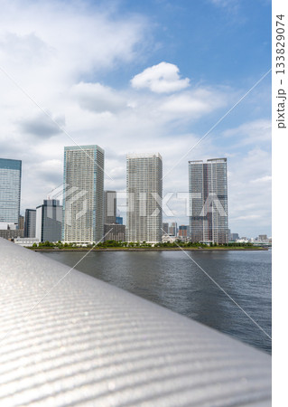 晴海大橋から望む晴海の高層ビル群 晴海大橋から望む晴海の高層ビル群 133829074