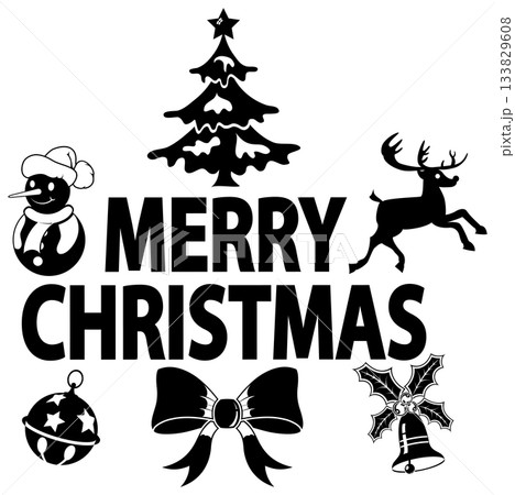 Merry Christmas Sticker Merry Christmas Sticker 133829608