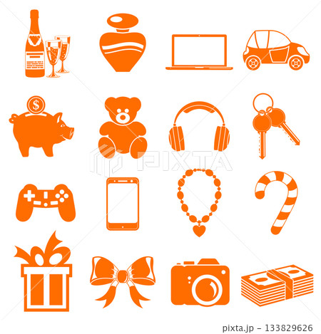 Christmas Gifts Icons 133829626