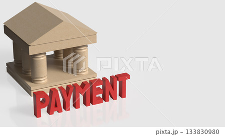 Banking Payment Financial Service Concept 3d render. 133830980