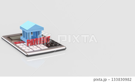 Financial Payment Calculation Banking Concept 3d render. Financial Payment Calculation Banking Concept 3d render. 133830982