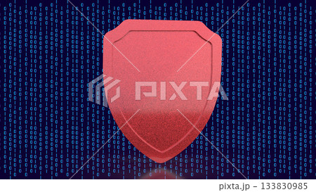 Cybersecurity Digital Shield Data Protection 3d render. 133830985