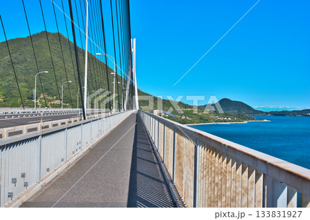 多々羅大橋の自転車歩行者道 133831927