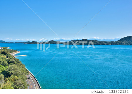 多々羅大橋から眺める瀬戸内海 多々羅大橋から眺める瀬戸内海 133832122