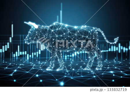 A cow is shown in a computer generated image with a line of numbers 133832719