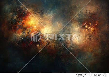 Burnt Orange Retro Grunge Background with Textured Details 133832877