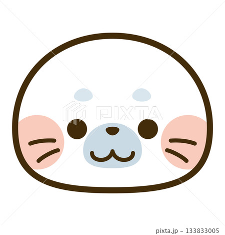 かわいいアザラシの顔アイコン 133833005