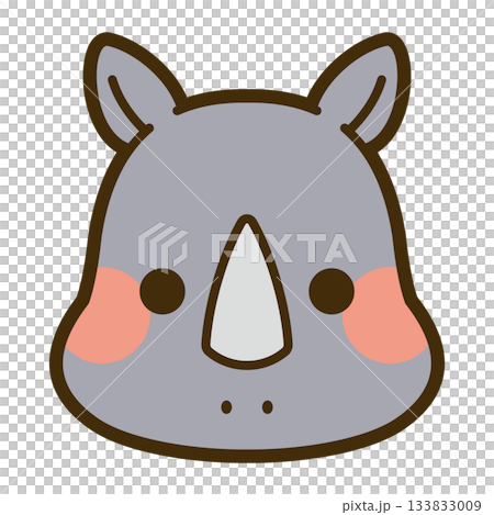 かわいいサイの顔アイコン 133833009